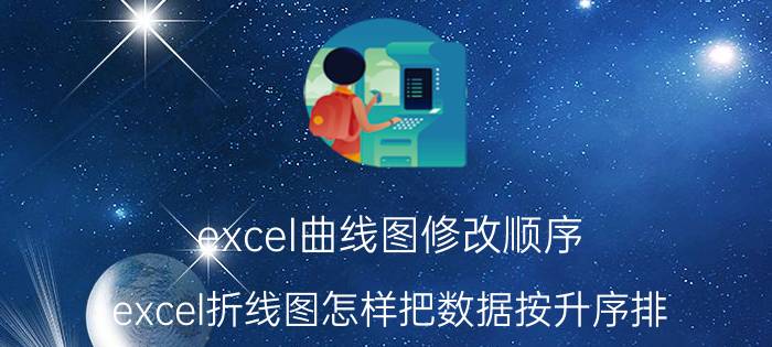 excel曲线图修改顺序 excel折线图怎样把数据按升序排？